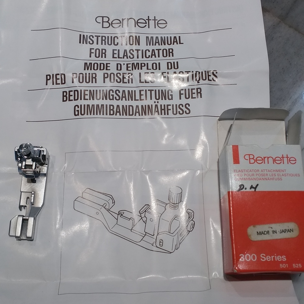Sewing machine Bernette elasticator attachment